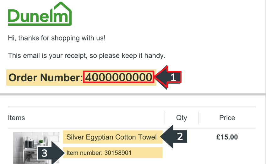 Dunelm Order Tracking